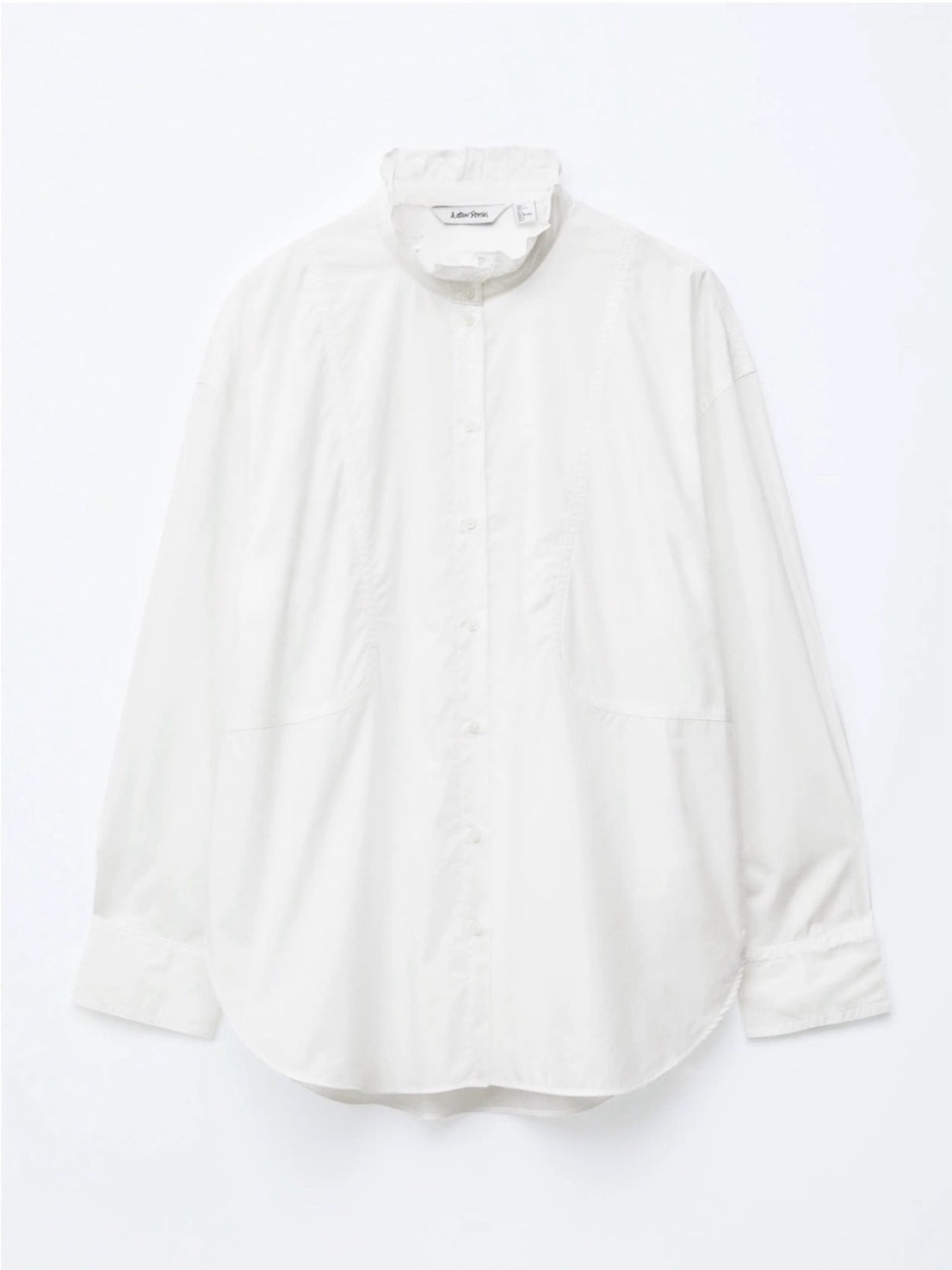 & other stories LONG STAND-COLLAR COTTON SHIRT sz small NWT